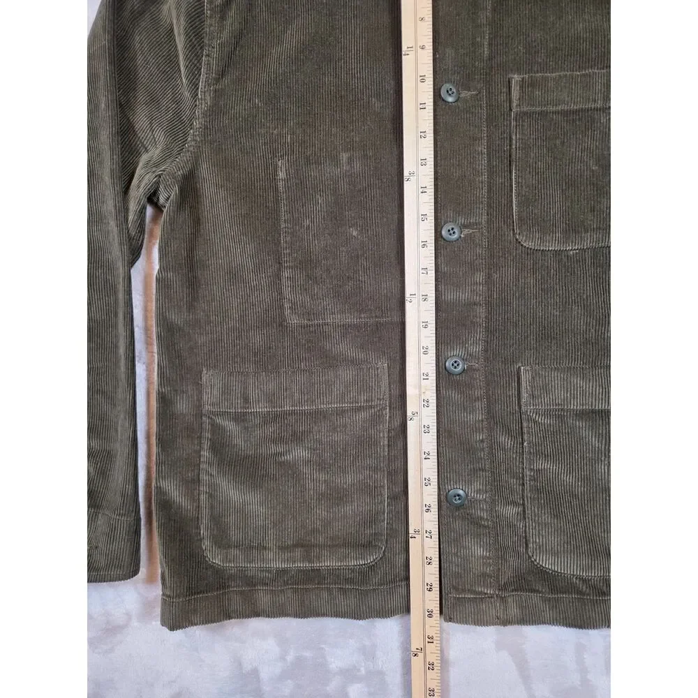 Wallace & Barnes Corduroy Chore Jacket Men’s XL Olive Green Workwear J.Crew